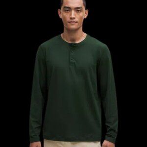 🌱NWT Lululemon Soft Jersey Long Sleeve Henley – Green🌱